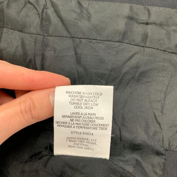 Jamie Sadock Golf Jacket Womens M Medium Black Metal Snap Buttons Retro Lined - Picture 11 of 13